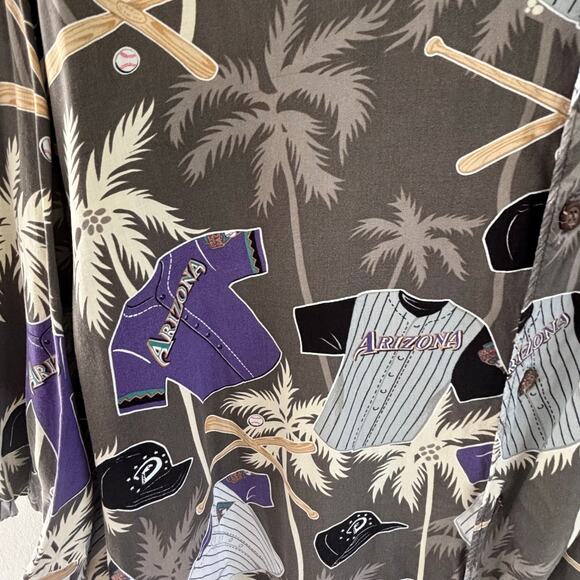 Reyn Spooner MLB Arizona Diamondbacks Hawaiian Shirt Rayon XXL - Picture 5 of 7